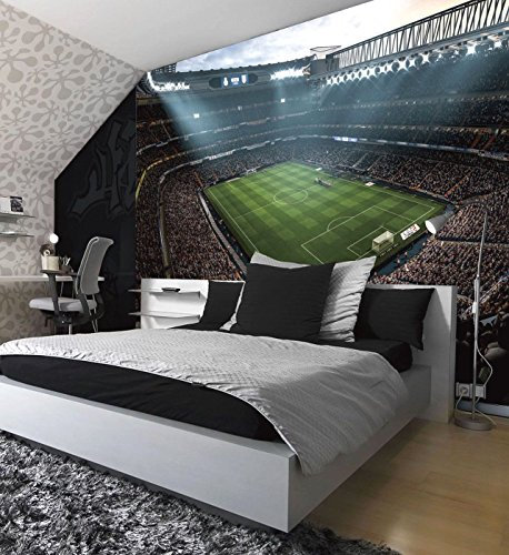 amazingsticker Football Stadium Pitch Sports Wall Mural Photo Wallpaper Kids Bedroom Game Kids Wall Covering Wall Decoration 390x260cm