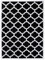 Carpeto Rugs Modern Teppich für Wohnzimmer Schlafzimmer Esszimmer - Marokkanisches Muster Kurzflorteppich - Schwarz Weiß 140 x 200 cm