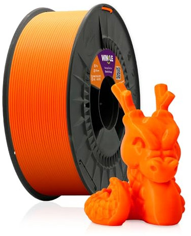 WINKLE PLA HD Fluoreszent Filament 2.85mm Electric Orange, 1kg Spule, 3D Drucker Filament Kompatibel mit FDM Druckern, 3D-Druckmaterialien, Maßgenauigkeit +/- 0.05mm, Leicht zu Bedrucken