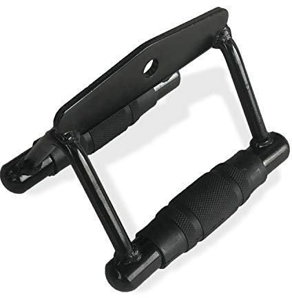 CAP Barbell Doppel-D-Griff mit Gummigriffen, schwarz