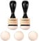 Vaessen Creative Ink Blending Tool Set, 2 Stk. inkl. 5 Halbrunden Ink Blending Foams, Holzstempel Set, Schwarz Weiß, für Scrapbooking, Bastelarbeiten, Erstellen von Hintergründen, Mischen von Farben