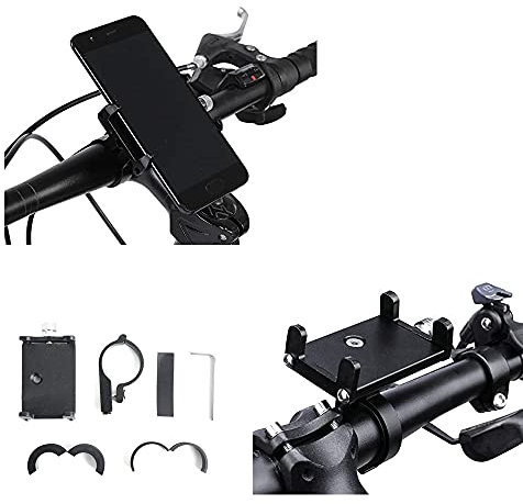 K-S-Trade Bike Phone Holder For ZTE Axon 9 Pro Mobile Phone Holder For Bike Compatible With ZTE Axon 9 Pro Holder Handlebar Bike Mount Motorcycle Fastening Cellphone Mobile Phone Black (1x)