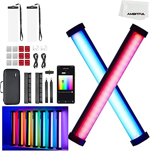 Godox TL30 RGB-Röhrenlicht, CRI 97+ TLCI 99 +, Farbtemperatur 2700K ~ 6500K, 100% Helligkeit (LUX), 13 FX-Effekte, Support-App (Godox TL30 Double lamp kit)