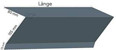 Ortgangblech Anthrazit/Natur Ortgangwinkel Alu Winkel Dachblech 2 Meter (250, Alu Anthrazit)