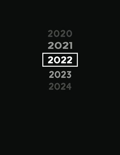 2022: Jahreskalender 2022 A4 I 1 Woche auf 2 Seiten I 160 Seiten mit vielen nützlichen Extras I Terminplaner I Jahreskalender I Farbe Schwarz