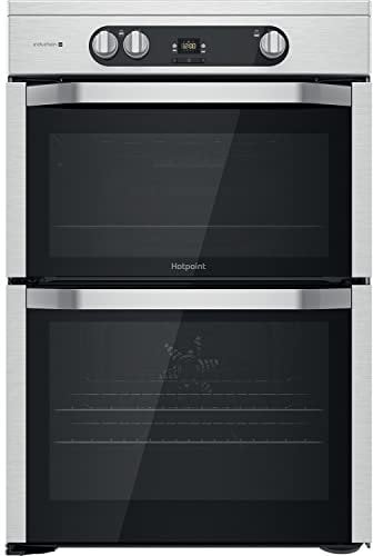 Hotpoint 60cm Double Oven Induction Electric Cooker - Stainless Steel