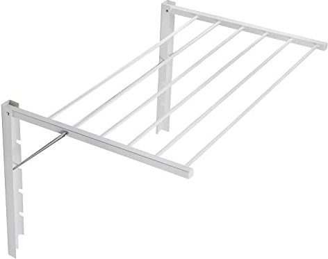 ABJ Majka Wandwäschetrockner Wäschetrockner für die Wand Trockenständer Wandmontage (90cm, Weiß)