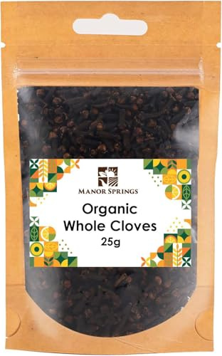 Organic Whole Cloves 25g by Manor Springs Organic