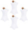 Showgeous 4 Packungen Stretch Stehtisch Husse für Bistrotisch Ø 80-85 cm Stehtischhussen, Verstärkung im Fußbereich, Stretch-Husse Weiß Hussen für Stehtische und Bistrotische(Weiß)