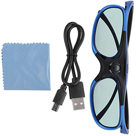 Universal 3D RF Active Shutter Brille, Universal Active Shutter Typ DLP 1080P Link Projektorbrille HD Objektiv für Projektor Entwickelt für kurzsichtige Menschen Breiter Betrachtungswinkel 178°