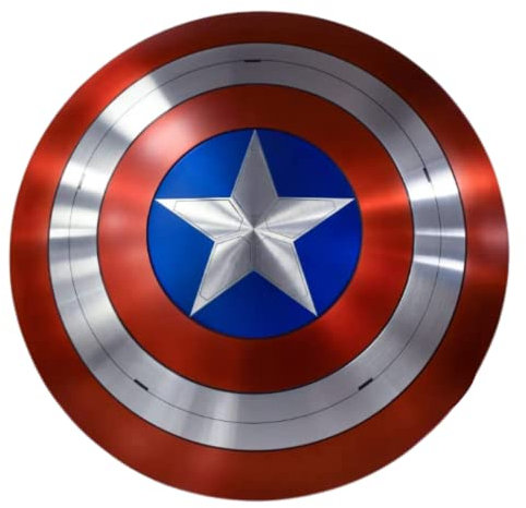 Captain America Schild Einzigartiges Design Stahlschild Metall Cosplay und Rollenspiel Mittelalter Schild Weihnachten & Thanksgiving Geschenk, Mehrfarbig/Meereswellen (Ocean Tides), Standard