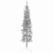 vidaXL Künstlicher Halb Weihnachtsbaum mit Ständer Schlank Christbaum Tannenbaum Dekobaum Kunstbaum Weihnachten Dekoration Weihnachtsdeko Silbern 120cm