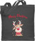Baumwolltasche - Weihnachten - Taschen - Merry Christmas Rentier I Elch - Unisize - Dunkelgrau - jutebeutel gross weihnachtlich weihnachtsmotiv familie stofftasche weihnachtseinkaufstaschen stoff