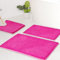 AINAHYVA Badezimmerteppiche Chenille Badematte 3-teiliges Set, Super Absorbent, Starke PVC rutschfeste Unterseite, Badteppich, Plüsch Shaggy, Dick, Maschinenwaschbar, für Badewanne, WC, Hot Pink
