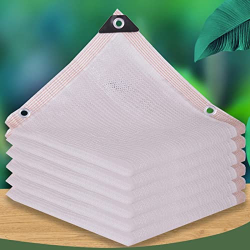 YHBZ Tela de Sombra Blanca-90%,Malla Sombra Protectora del Sol,Vela de Sombra Transpirable,Toldo antienvejecimiento con Ojales,para jardín Aire Libre Invernadero Pérgola Patio,2x4m(7 * 13ft)