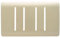 Trendi Switch 4 Gang Spare Twin Faceplate for Modern Designer Light Switch in Champagne Gold