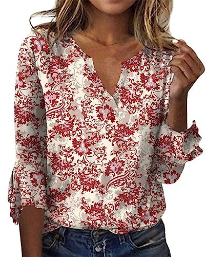 TIMEMEAN Chemisier Ample Femme Chemise Uniforme Une Épaule Body Rose Red Butterfly Rayure Blanche en Lin Soie Mousseline Summer Vêtement