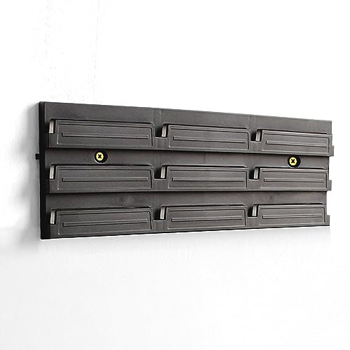 IMJ-Global Setzkasten Set mit 2 Werkzeughalterungen für die Wand, 13 x 38,6 cm, Schwarz, aus Kunststoff