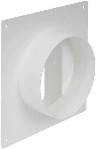 Vent Systems 110 x 55 mm bis Ø100 mm, rechteckiger bis runder Verbindungsflansch – gerade Kanalübergangsplatte für Kühlung, Heizung, Lüftung, HVAC
