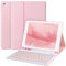 Tastatur Hülle für iPad 9/8/7. Generation 10,2 Zoll, abnehmbare Hülle mit Bluetooth-Tastatur für iPad 9. Generation 10,2 Zoll mit Stifthalter, automatisches Aufwachen/Aufwachen, Pink