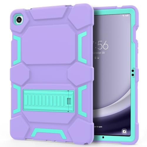 SEVROK Custodia robusta per Samsung Galaxy Tab A9+ 11,9 2023 Release - Custodia protettiva antiurto resistente con cavalletto, compatibile con Galaxy Tab A9 Plus (SM-X210/X216/X218), viola+verde