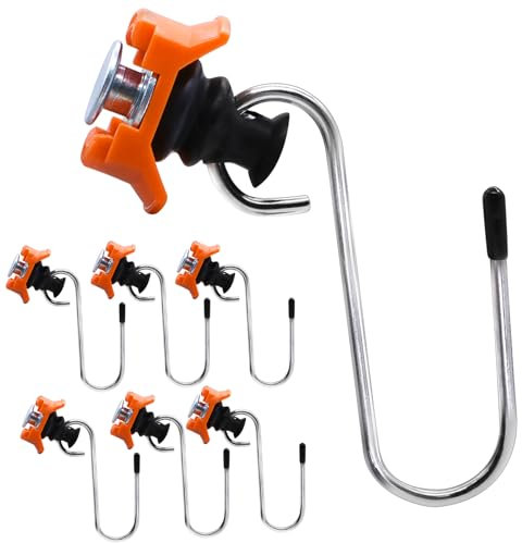 TETEWEVER 6 Stück Haken für Airlineschiene Zubehör Haken zum Aufhängen von Gegenständen bis 50 KG, Airlineschiene Fitting für Airline Schienen