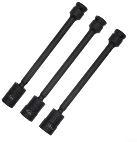 3pcs 1/2inch H17-H19 Extra Long deep socket Wrench Hex Head Automotive Repair, Deep Socket Wrench Set, 3pcs 12inch H17H19, Joint Design