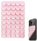 Seltureone 40 Grain Double Sided Silicone Suction Cup, Phone Suction Pad with Strong Adhesion, Non-Slip Phone Holder for Selfies and Videos, Multifunctional Hands-Free Holder - Light Pink