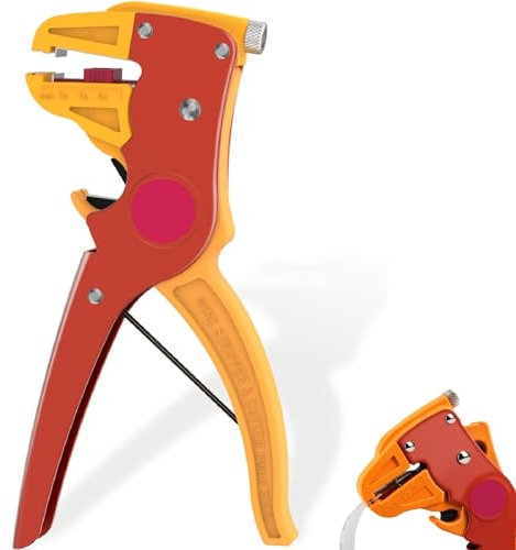 Alicates Pelacables Frontales,Pelacables AutomáTico,Pela Cables 2 En 1 Herramienta De Ajuste,Pelacables Electricista Multifuncional Para Pelar Y Cortar Cables De Una Hebra De Dos Hebras Planos
