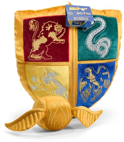 Harry Potter - Hogwarts crest and Golden Snitch plush / zestaw pluszaółw Harry Potter: poduszka herb Hogwartu oraz Złoty Znicz