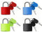 BPTRKOM Pack de 4 Candados con Llave - para Maleta con Candado con Llave, Mini Candados con Llave, Candados para Equipaje, Mochila, Cajón (4 Colores)