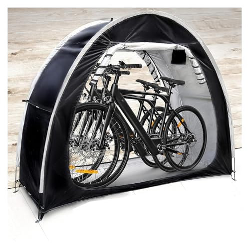 LHCXKJGS 2 PCS Box Biciclette può Essere Giuntato Box Biciclette da Esterno per 2/3/4/5 Biciclette Casette da Giardino Tettoia per Auto da Esterno,Black