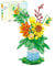 Flowers Bouquet Building Set, 876 PCS Bouquet of Sunflower with Vase, Office Home Artificial Flowers Decor Botanical Collection Building Toys, Gifts for Kids Adults Valentines Day Christmas Day
