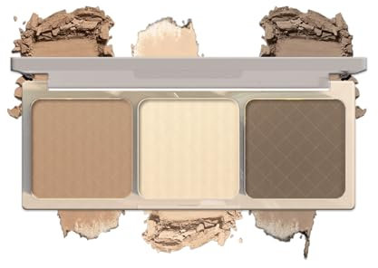 3 in 1 Blushers for Cheeks, Matte Highlighter Bronzer Blusher Makeup Palette, Brown Face Contour Make up Powder, Natural Highlight Cheek Blush Waterproof, 3D Makeup Gift for Women