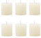 Ovaletta 6 Stück Stumpenkerzen Weiß, Kerzen Adventskranz, Stumpenkerze, Kerzen für Adventskranz, Stumpenkerzen Adventskranz, Stumpenkerzen für Weihnachten Dekoration, 5 x 5 cm