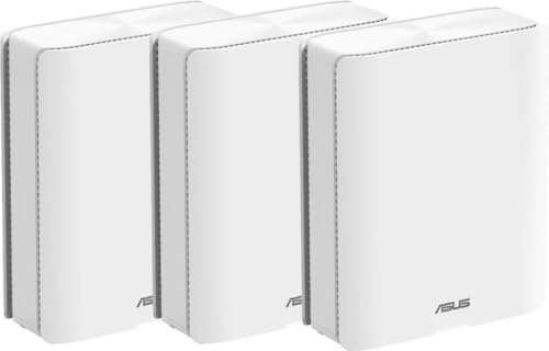 ASUS ZenWiFi BT10 Tri-band WiFi 7 Mesh, 18 Gbps, 8400 sq.ft (3pk), Dual 10G Ports, Security and Parental Controls, Smart Home Master SSIDs, 4G & 5G Mobile Tethering