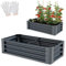 Onbest Metall Hochbeet - XXL Gemüsebeet/Kräutergarten aus Stahl - stabil, wetterfest & pflegeleicht - Hochbeete-Kit - Ideal für Kräuter aus dem Garten, Terrasse/Balkon (Anthrazit, 120x60x30cm)