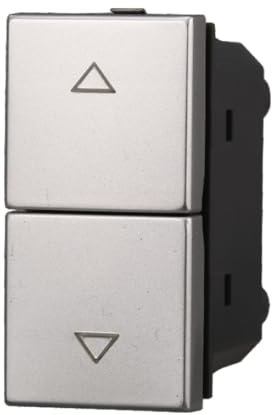 Interruttore interbloccato doppio saliscendi, tapparelle, avvolgibili, grigio, Compatibile Con BTicino Axolute, frutti, interruttori, pulsanti, deviatori, Per Placche originali e compatibili