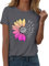 T Shirt Donna Manica Corta Cotone con Stampa Maglietta Casual Girocollo Estiva Base Tee Bluse Vintage Moda Manica Corta Stretch Camicia Elegante Top 2025 per Il Tempo Libero,Running,Pigiama