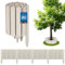 KOTARBAU® Beeteinfassung Holz Gartenzaun Rollzaun 200 x 30 cm Weiß Beetumrandung Holzzaun Rollboarder Palisadenkante Holzzaun Rasenkanten Deko Gartenzaun Steckzaun Flexibler Rollborder Rasenkante