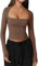 INFITTY Womens Skims Top Square Neck Long Sleeve Tops T Shirts Ladies Tops Summer Long Sleeve Shirt Basic Tee Coffee L