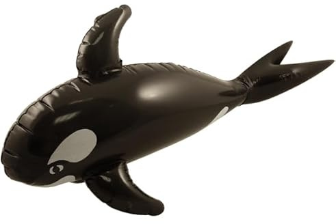 Inflatable Whale Toy (85cm) – Blow-Up Party Prop for Kids, Paddling Pools, Beach Fun, Under the Sea Birthday Decorations, Photo Booth Accessory & Summer Outdoor Play