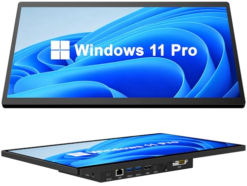 OuuOee All-in-One Panel PC Industrial Touchscreen Tablet 15.6, Fanless Embedded Panel Computer Win11 Pro N5095 8GB RAM 128GB ROM, Tablet PC 1920 * 1080 IPS, 4xUSB3.0, Full FunctionType-C, HDMI, LAN