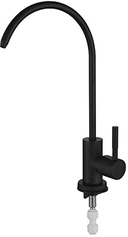 BVTUCMDY Robinets de Cuisine Robinet de Filtre à Eau, Robinet de Robinet d'évier de Cuisine Froid Simple Noir, Noir B(Black A)