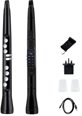 COSTWAY Electronic Wind Instrument, Portable Digital Saxophone Synthesizer with 100 Tones, HIFI Speaker, 4-Octave Range, Wireless & MIDI Function, for Beginners Kids Adults