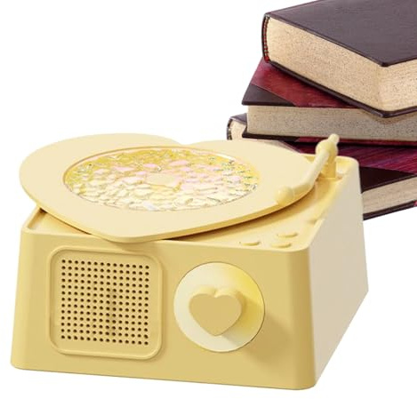 SVCEQZE Altavoz Inalámbrico Audio | Equipo de Audio Musical con Sonido Envolvente - Diseño Retro de Tocadiscos para Acampadas Adolescentes Adultos Estudiantes Amantes de la Música