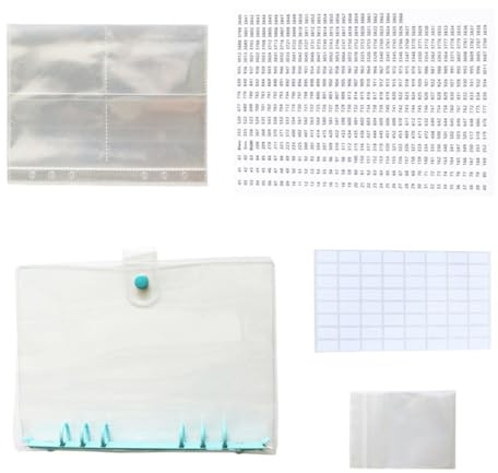 GARVALON Álbum Organizador de Pintura de Diamantes con Funda y Etiquetas Portátil y Duradero para Almacenamiento y Clasificación de Accesorios de Dibujo Diamante Color Azul