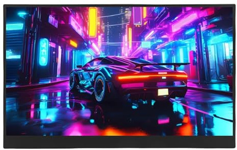 Plyisty Tragbarer 15,6-Zoll-, Full HD 1920 X 1080 IPS-Display mit -Anschlüssen, für Laptop-PC-Telefon-Switch RasPi OS