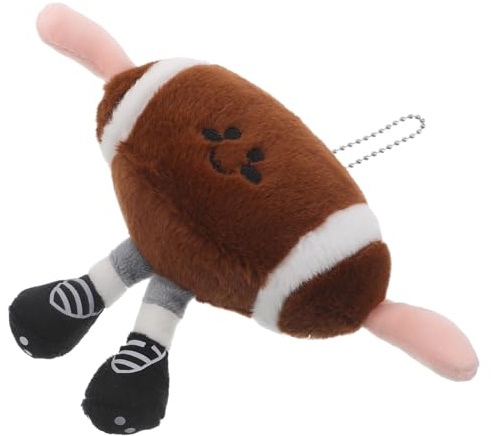 ANDRESLAD Porte-clés Rugby Peluche avec Pieds – Breloque Ballon de Sport Doux pour Fête d'anniversaire – Décoration Miniature Football pour Garçons, Présent Fan de Foot et Accessoires
