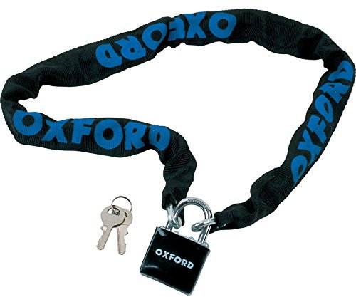 Oxford Chain Lock and Padlock - Black, 900 x 6 mm